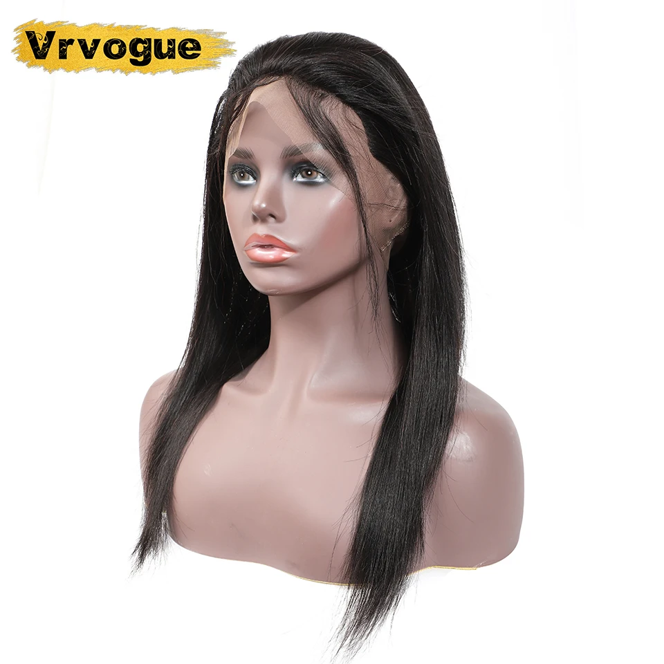 Vrvogue волосы прямые фронтальные 360 Кружева Фронтальные Закрытие индийские Remy