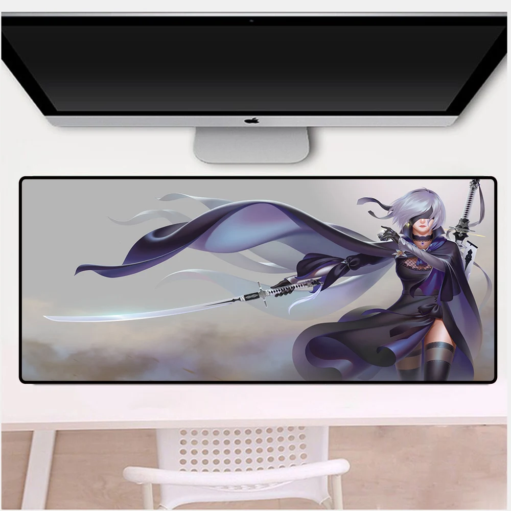 

XGZ 90X40CM NieR Automata YoRHa Locking Edge Mouse Pad Gamer Play Mats Large Gaming Mouse Pad Gamer Cartoon Anime Mousepad