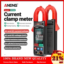 

ANENG ST212 Digital Clamp Meter 6000 Counts Multimeter DC/AC Current Auto Range True RMS Temperature Capacitance NCV Ohm Testers
