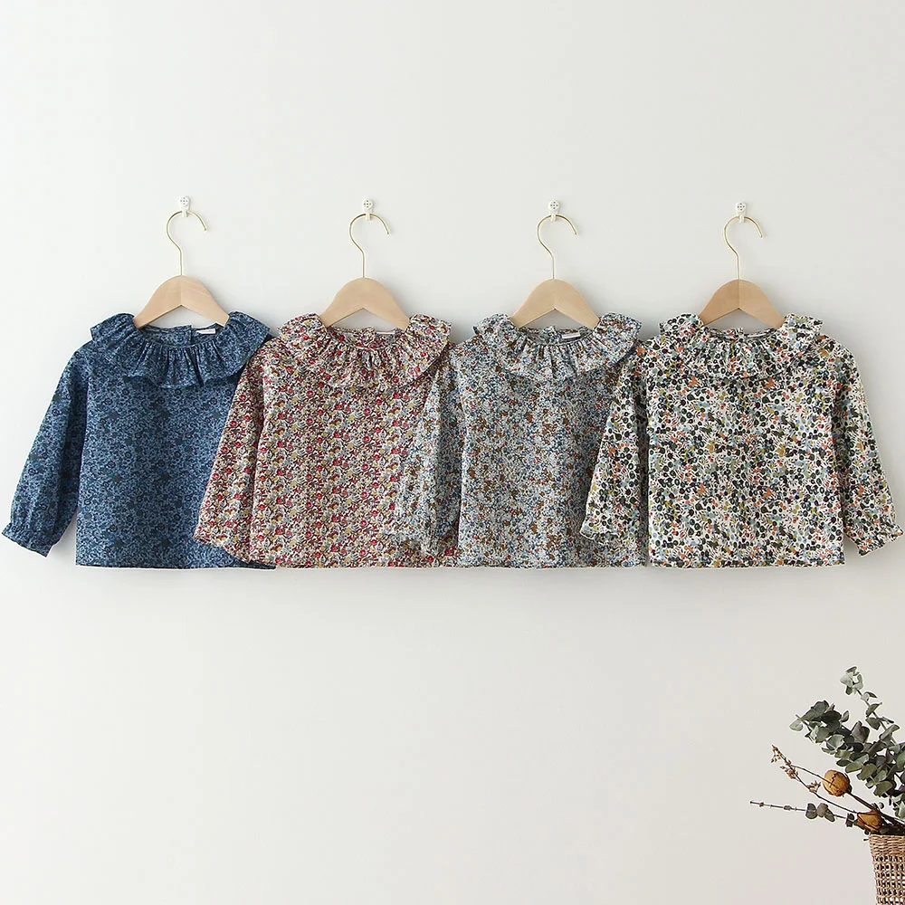 Fashion Baby Girl Cotton Blouse Infant Toddler Girl Princess Cotton Shirt Long Sleeve Summer Spring Girls Tops Blouses baby girls blouse baby girls shirt