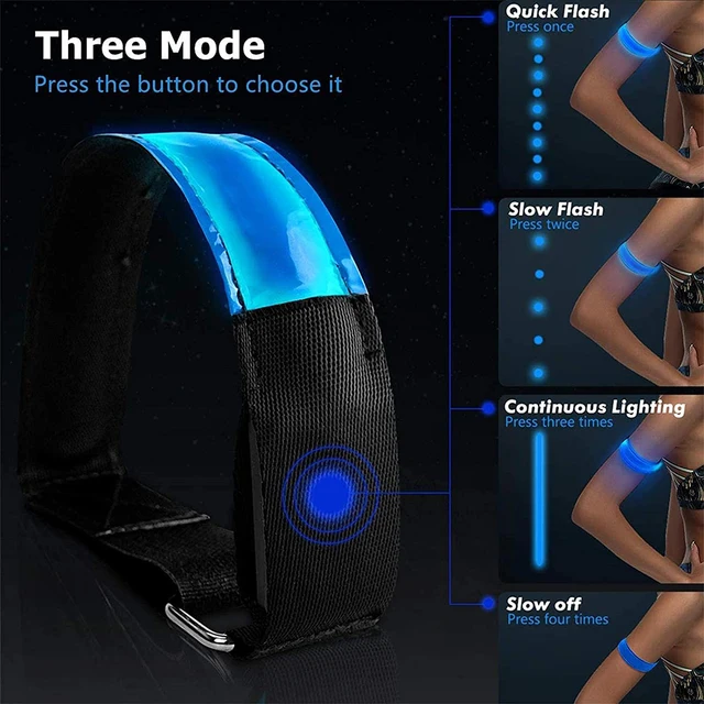 Brassard de nuit lumineux réfléchissant, ceinture de sécurité, Sport de  plein air, cyclisme, Bracelet détachable - AliExpress