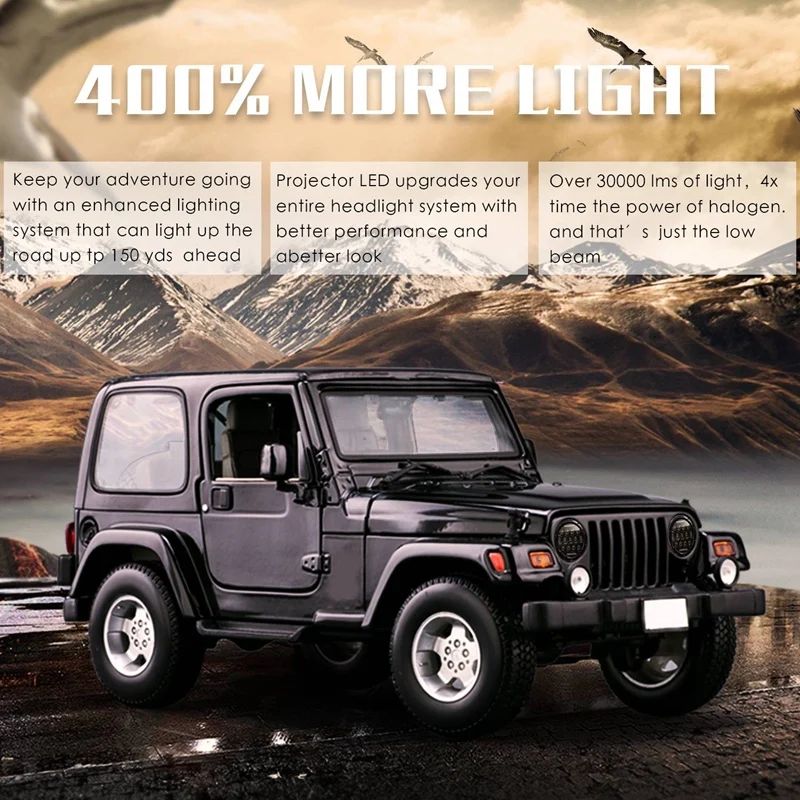 Для Jeep Jk Tj Suzuki Samurai Sj410 7 дюймов светодиодные фары Hi/Lo луч Drl налобный фонарь