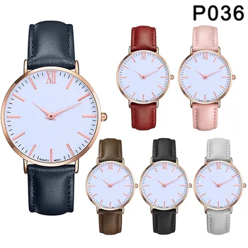 

Exquisite Precision Quartz Watch for Women Classic Alloy Dial with PU Leather Wrist Band -MX8
