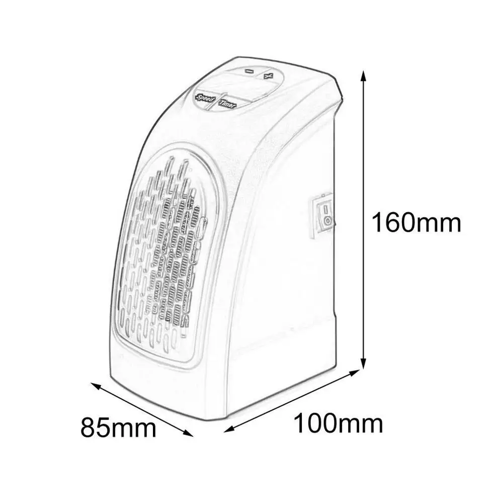 Mini Wall-Outlet Electric Handy Air Heater Powerful Warm Blower Room Fan Stove Heater Radiator Warmer For Office Home