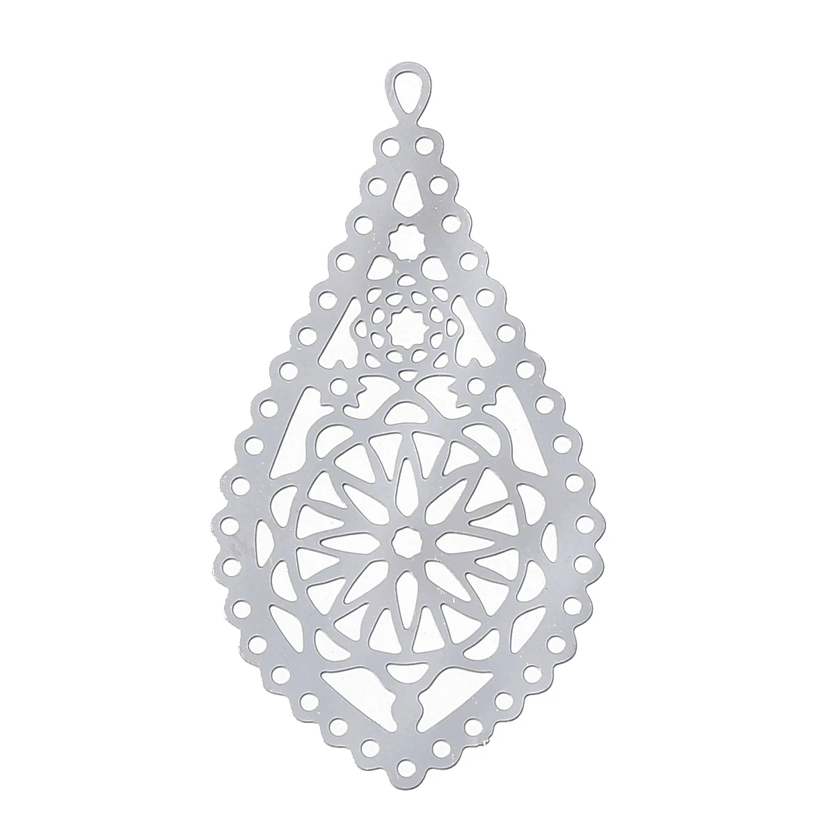 DoreenBeads Филигрань из нержавеющей стали Очаровательные Подвески слеза серебряный