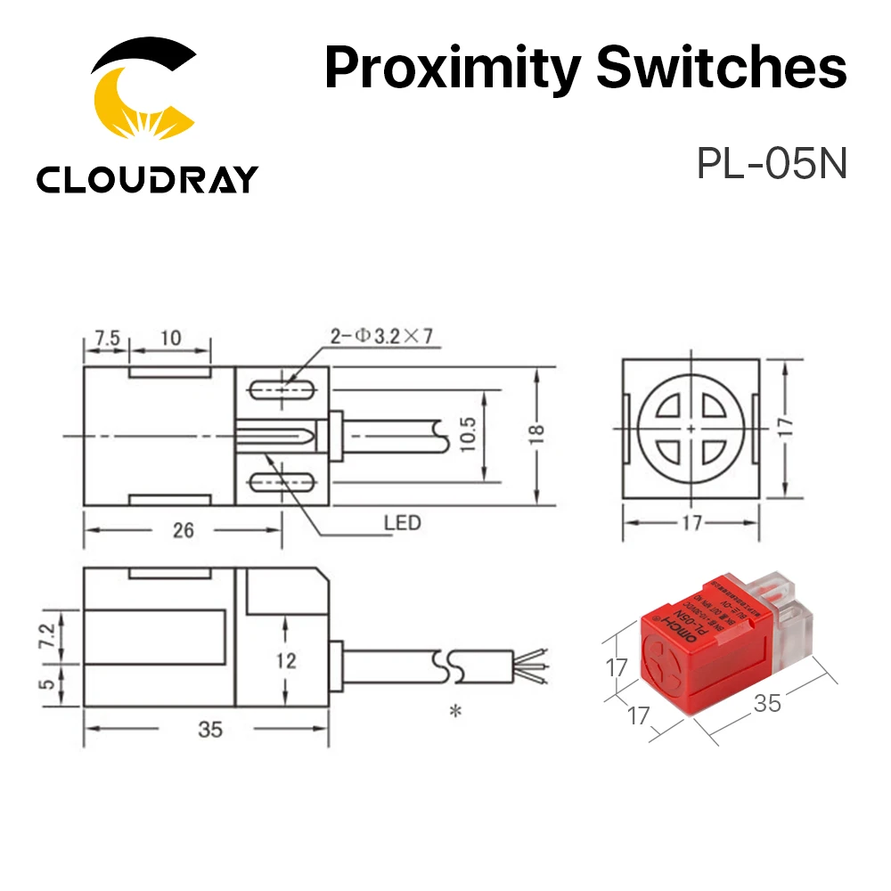 Индуктивный датчик приближения Cloudray переключатель NPN out 5 мм для лазерной резки с