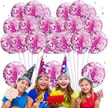 

100Pc Party Balloons Latex Balloons with Colored Paper Party Balloons Children's Easter Carnival Party Decoration