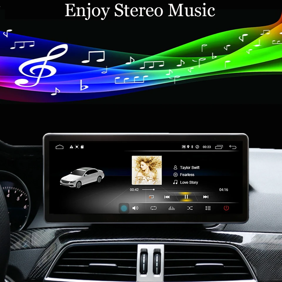 Cheap Car radio Android multimedia player For Mercedes Benz C Class W204 S204 2011 to 2013 10.25 inch touch screen GPS Carplay 11