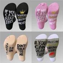 1 пара черных и розовых модных женских коротких носков из хлопка с забавными буквами