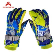 Профессиональные зимние лыжные перчатки для девочек и мальчиков, водонепроницаемые теплые зимние детские дышащие лыжные перчатки для сноуборда, спортивные перчатки