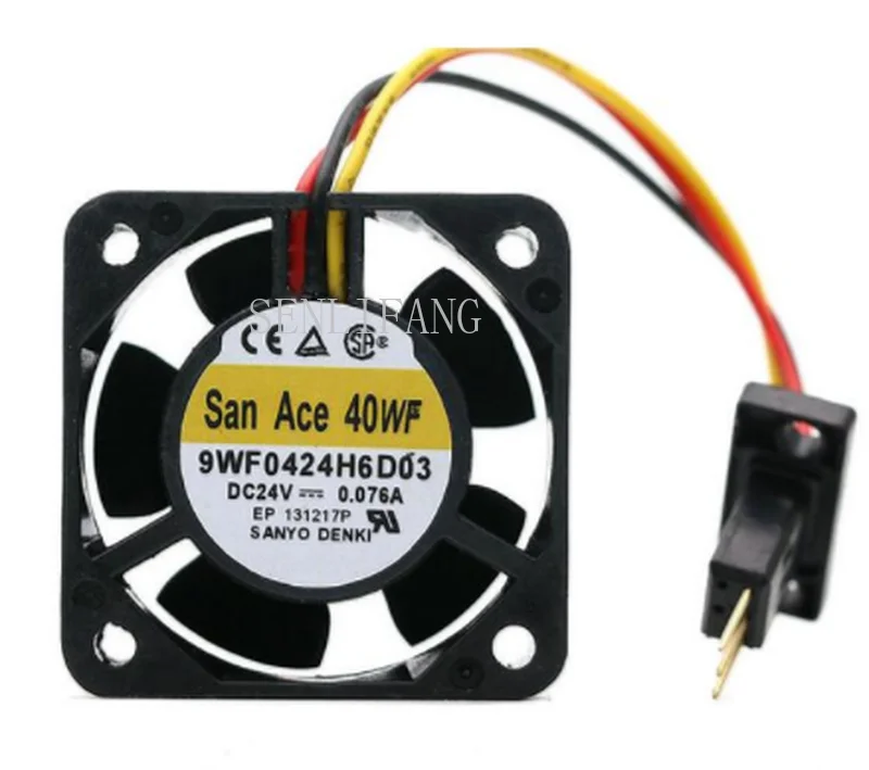 Free shipping 9WF0424H6D03 4020 4CM FANUC gold-plated plug line 0.076A 3lines waterproof fan