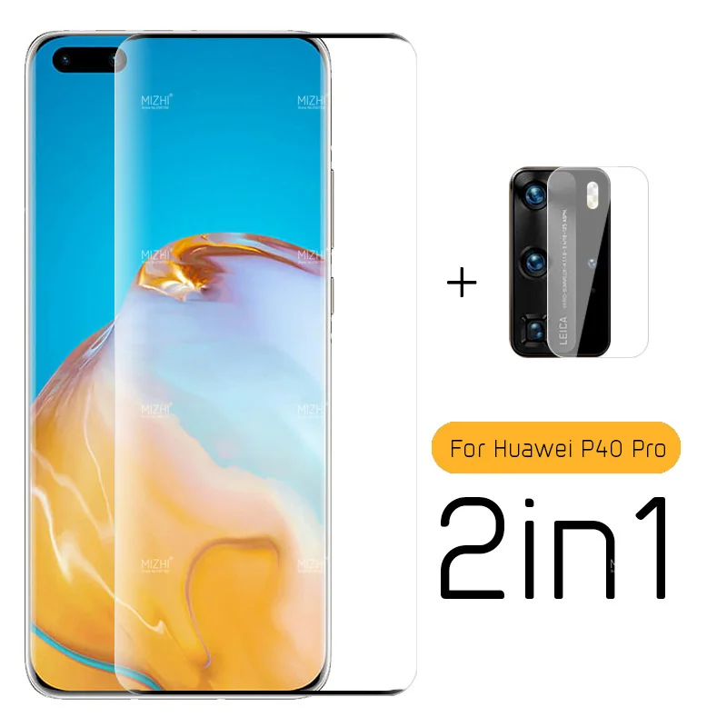 Защитное стекло 2 в 1 для объектива камеры huawei p40 pro защита экрана на huwei hvawei p 40 plus