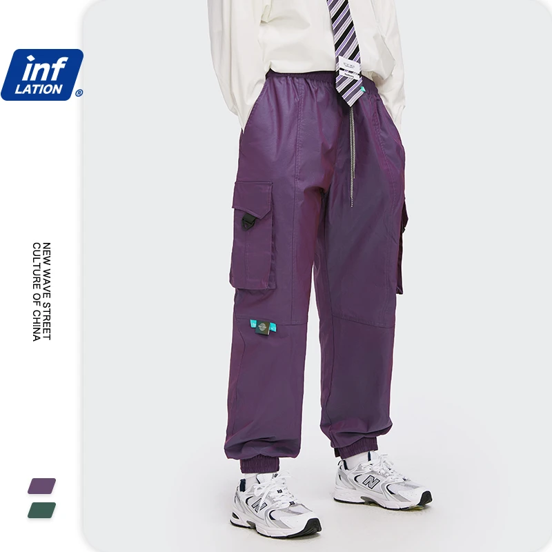 high waisted windbreaker pants