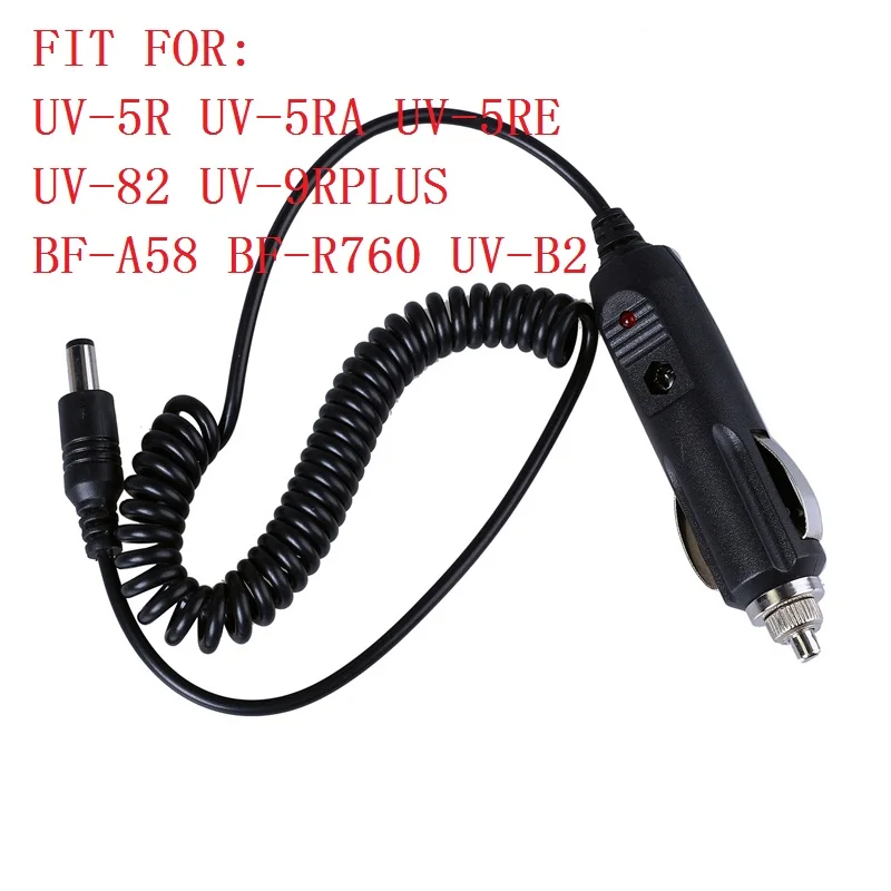 Car Charge Line for Baofeng Uv-5r DV 12V charging cable for UV5r UV-82 UV-5RE UV-9R PLUS Uvb2 charger Walkie Talkie Accessories 10pcs car charger for talkie baofeng uv 5r dv 12v charging cable uv5r uv 82 uv 5re uv 9r uvb2 charger walkie talkie accessories