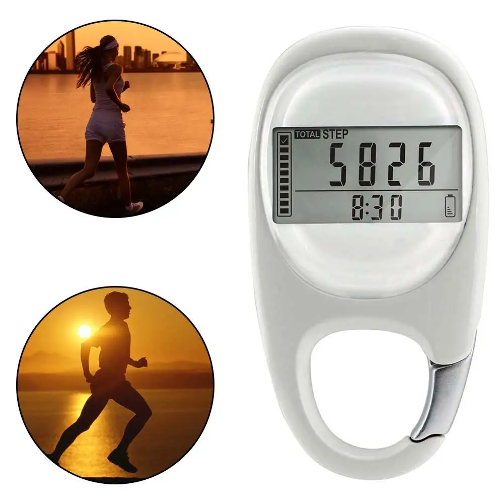 

Portable Carabiner Walking Distance Fitness Calorie Step Counting Pedometer Fitness Equipment Accessories