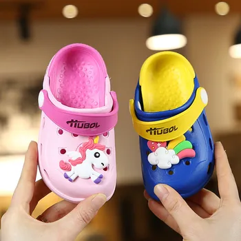 

Children's Porous Shoes Slippers Chalk Bear Slipper Girl Kid Child Baby Sandals Anti-slip Kids Slippers Hous Slipper For Kid