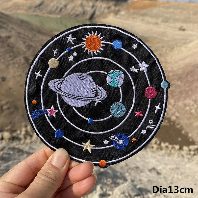 Toppe termoadesive Alien UFO su vesti Astronauta Pianeta