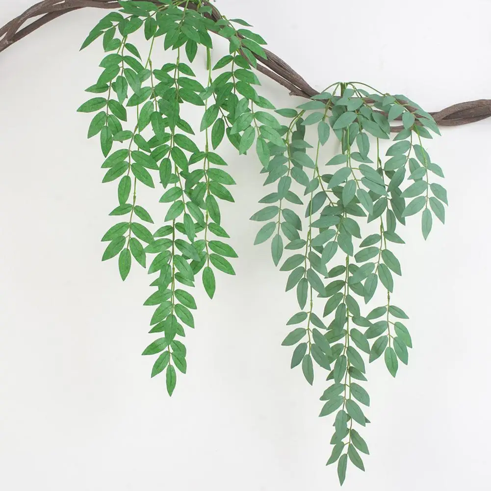 

1Pc Artificial Plant Ivy green Leaf Vine Flower Rattan stringed Twig Wall Hanging Wedding Party Garden Home Decor Leaf Vine