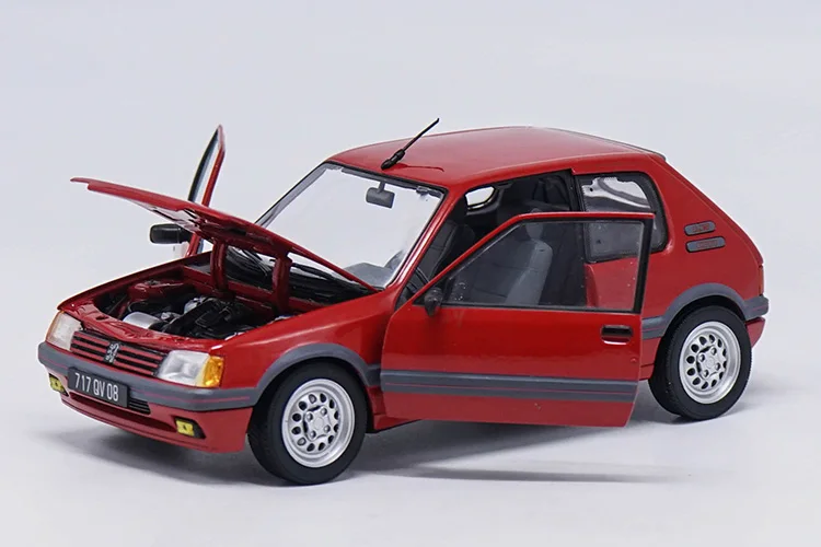 1:18 1991 GTI PEUGEOT 205 модель автомобиля литья под давлением из красного сплава для взрослых подарки на день рождения Коллекция игрушек оригинальная коробка