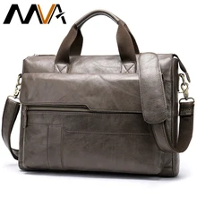 MVA, мужской портфель, натуральная кожа, сумка для ноутбука, мужская кожаная сумка, Офисные Сумки для мужчин, портфель для ноутбука, мужские сумки, 8615