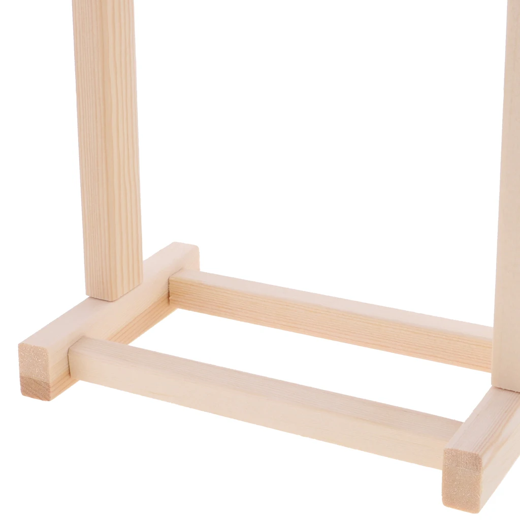 Wooden DIY Assembled Garment Rack Clothes Organizer for 1/3 1/4 1/6 BJD AOD Doll, Hangers for Blythe Azone Handbags Hats Scarf