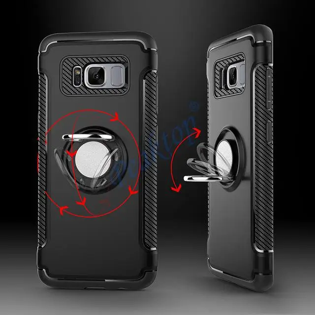 Роскошный Магнитный чехол с кольцом для Samsung S7 Edge S8 S9 Plus J3 J5 J7 2016 2017 J2 Prime
