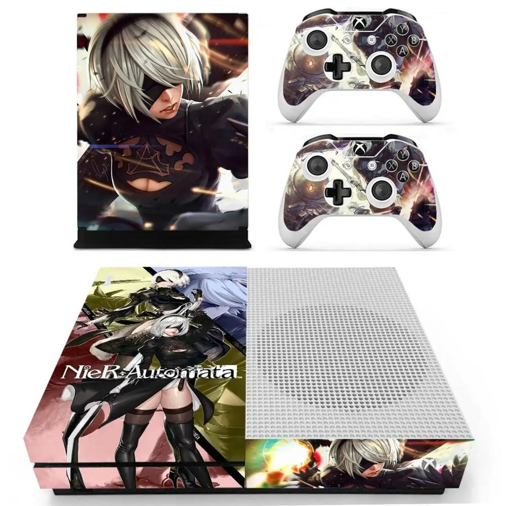 NieR: Automata sticker s для Xbox One S кожа Виниловая наклейка Pegatina для Xbox one тонкая консоль и два контроллера Skins