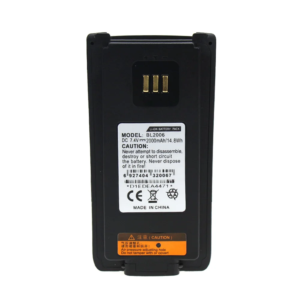 2X BL2016 запасная батарея для Hytera PD985 PD985U Walkie Talkie(7,4 V 2000mAh Li-on