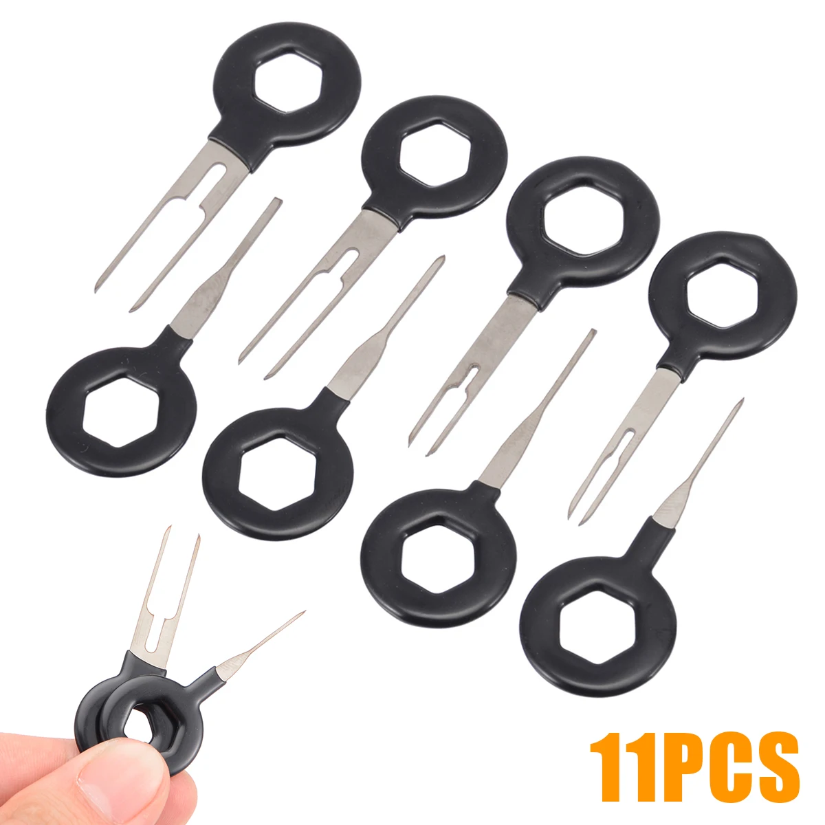 New Arrival Extractor Kit Accessories 11pcs Car Electrical Terminal Wiring Key Crimp Connector Pin Removal Key Tool