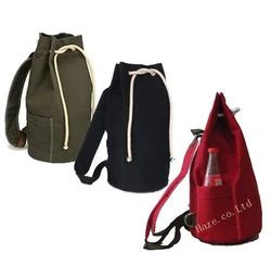 Canvas Bucket Bag Outdoor Leisure Backpack Travel Bag Drawstring Bags Gifts