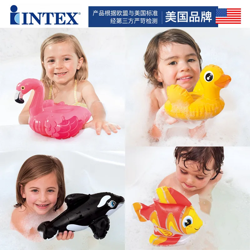 Intex58590 для детской ванны, плавание, водные игры, песок, животные для младенцев, детские надувные игрушки