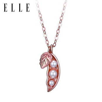 

ELLE Pea Necklace S925 Silver Temperament Ladies Elegant Pearl Pendant Simple Fashion Wild Clavicle Necklace Party Gift 3007101Q