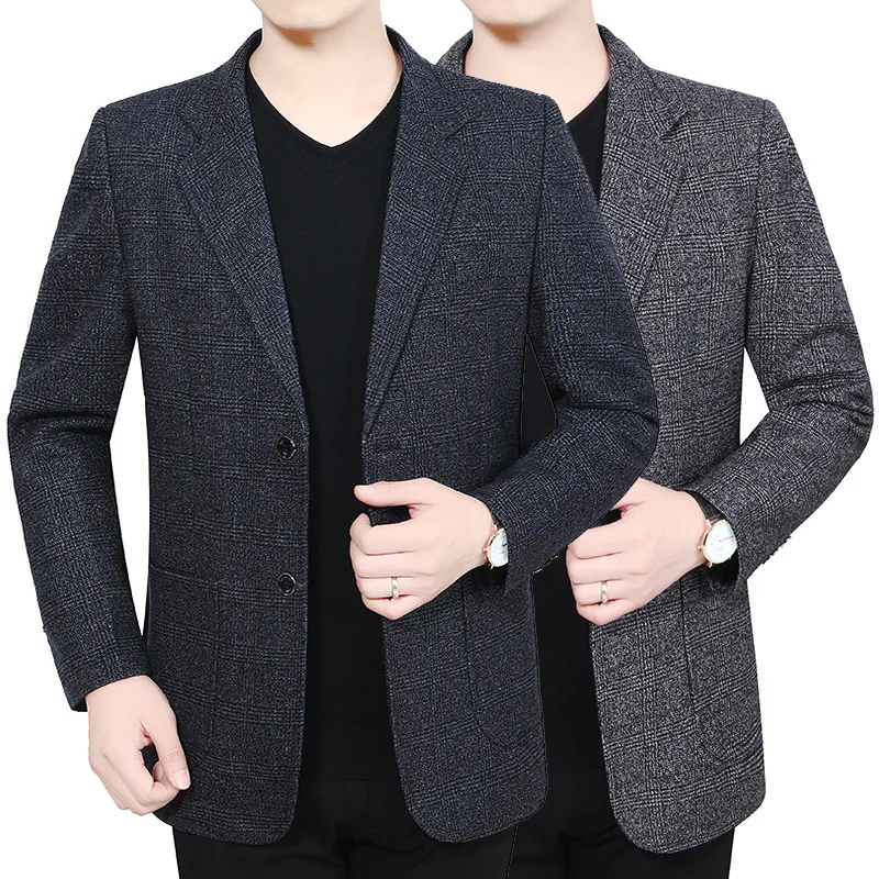 

Shanghai New Europe Sang 2020 Autumn And Winter Men's Suit Middle-aged Daddy Clothes