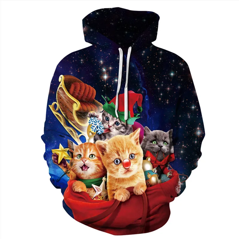 QYXH177 Unisex 3D Print Pullover Ugly Christmas Sweater Men Women Autumn Winter Plus Size Clothing Tops Xmas Hoodie Sweatshirt S-5XL - Цвет: QYXH177