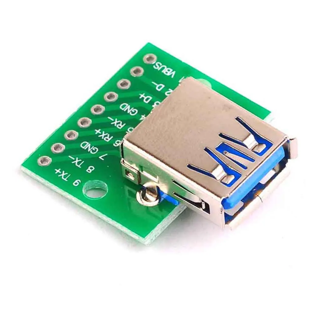 Usb 3,0 Женский к Dip модуль Плоский к прямой штекер адаптер плата женский конверсионная плата Dip 2,54 мм Pin