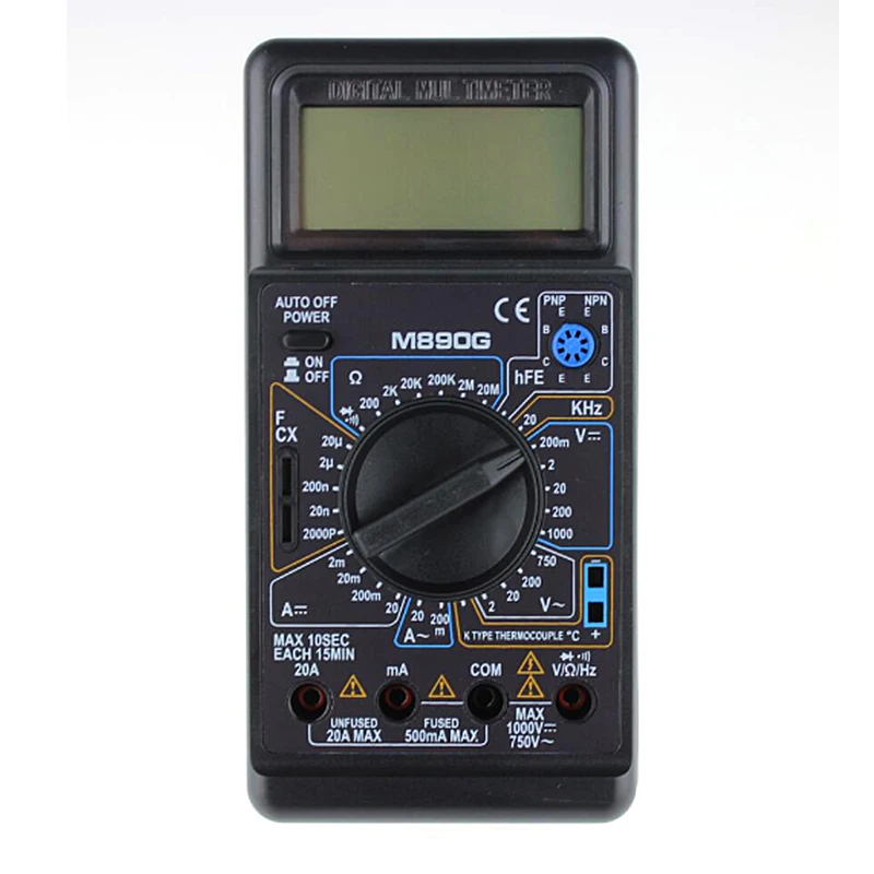 Electric Handheld Voltmeter Ammeter Tester Professional DT9205A AC DC