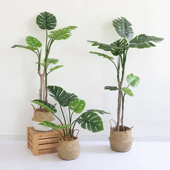 

1m/1.4m/1.7m/2m Artificial Monstera INS Plants Living Room Floor Plants Tree Home Decoration Large Plants With Flower Pot