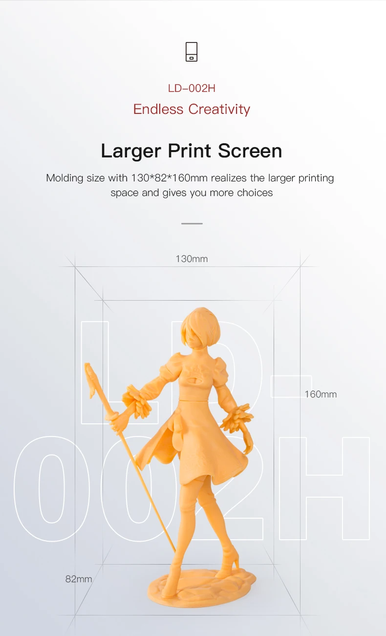 CREALITY 3D LCD Resin UV LD-002H 3D Printer 2K LCD HD Screen Off-line Print Molding Size 130*82*160MM 3d printer best budget 3d printer