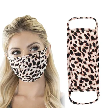 

1PCS Leopard Printed Mask Washable Reusable Outdoor Breathable Unisex Mask Dustproof Windproof Haze Coldproof Mask Mondkapjes