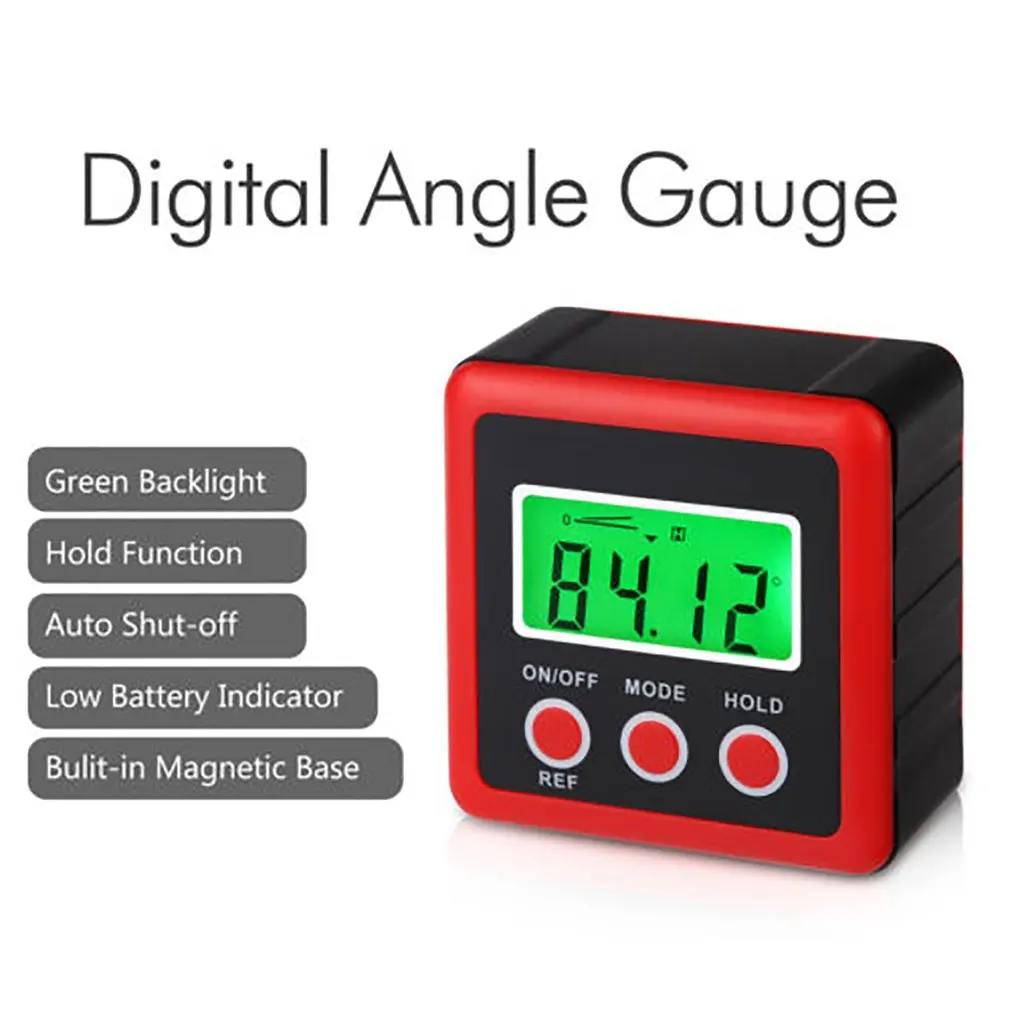  Universal 3 Keys LCD Digital Protractor Angle Gauge Meter Spirit Level Finder Universal Inclinomete