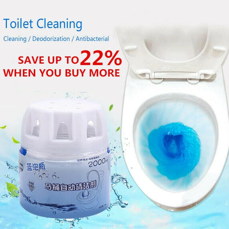 Автоматический очиститель для туалета Magic Flush Bottled Helper Blue Bubble Amazing Home Cleaning
