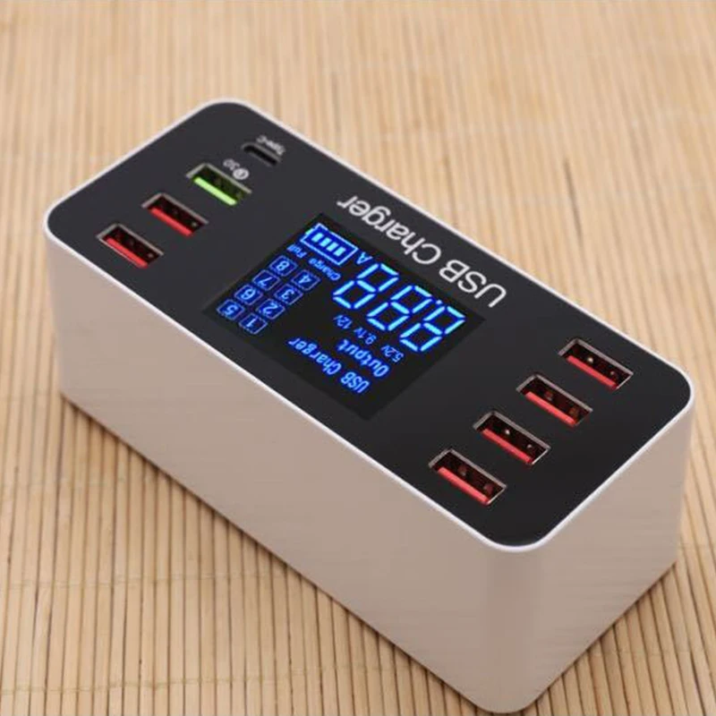 USB зарядное устройство 5V 8 портовый 8A Зарядное Адаптер hub Многофункциональный