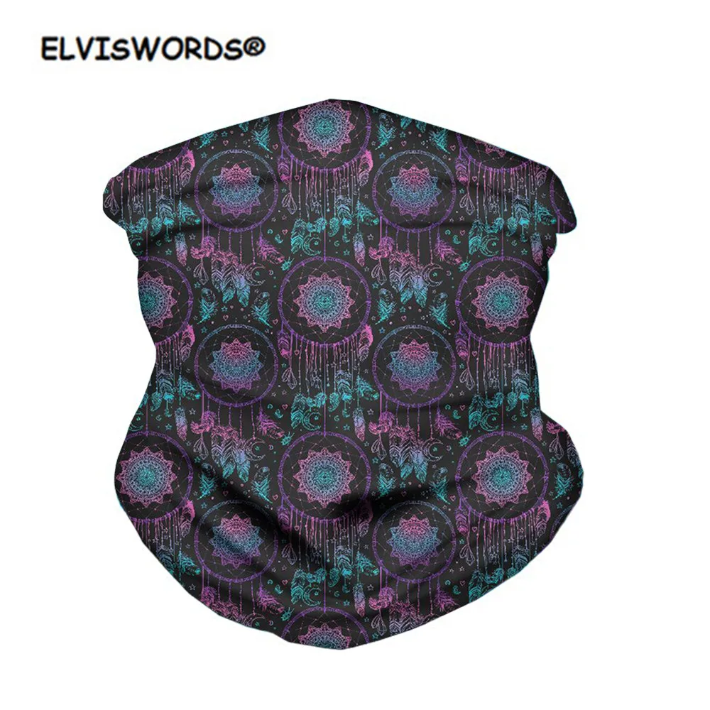 

ELVISWORDS Dream Catcher Mandala Multifunctional Headwear Bandana Seamless Unisex Face Scarf Wind Dust Protection Turban 2020