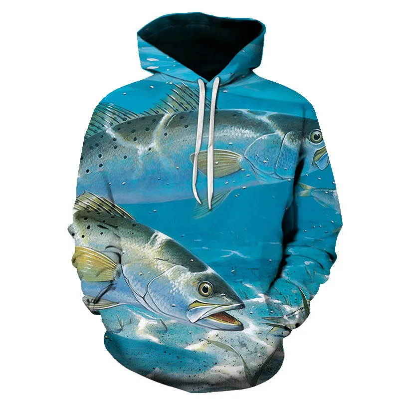 Забавная Рыба печати толстовки 3D толстовки кофты для мужчин 3d пуловер повседневные пальто уличная для рыбака с длинным рукавом мужские куртки - Цвет: T8