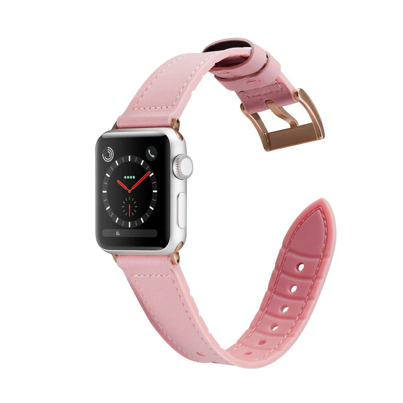 Ремешок для Apple watch 44 мм 40 мм correa iwatch 5 3 42 мм 38 мм Высококачественный Браслет из натуральной кожи Apple watch 4 аксессуары