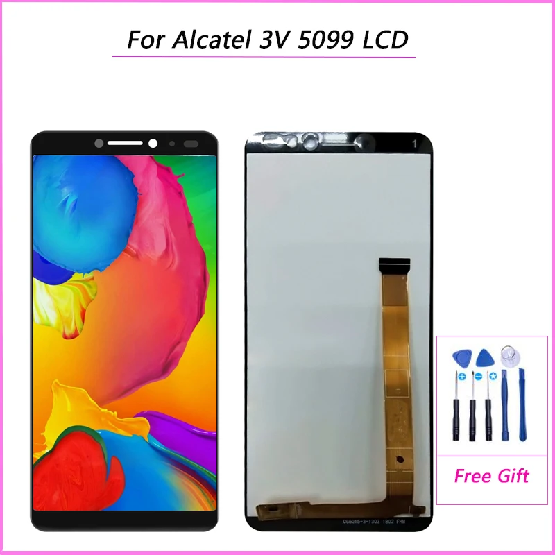 Протестировано для Alcatel 3V OT5099 5099 5099Y 5099U 5099D ЖК-дисплей с фотоэлементами Alcate +