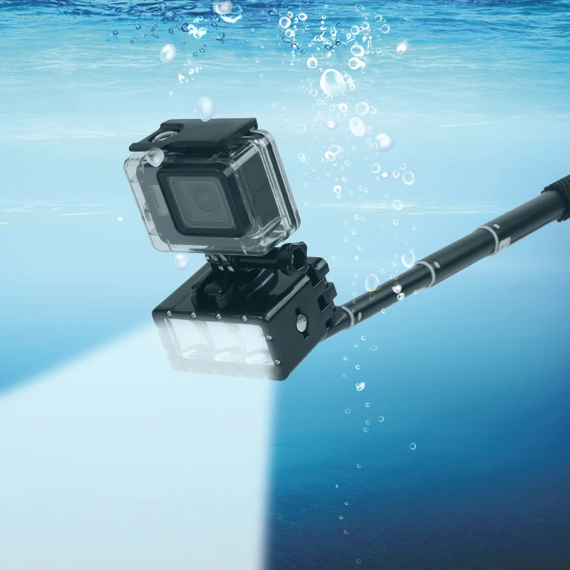 Новинка 2019 водонепроницаемый светодиодный фонарик для дайвинга GoPro Hero 9/8/7/6/5/4/3 SJCAM SJ4000/Xiaomi Yi|Чехлы экшн-камер|