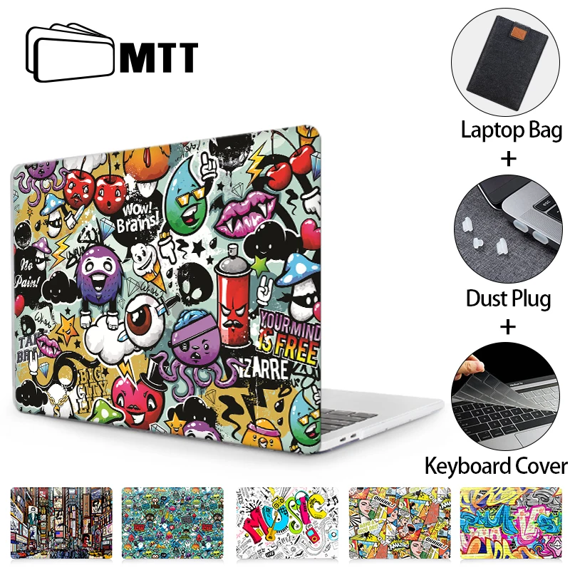 Mtt-capa para Laptop para Macbook Air 13 Macbook Pro 13 14 16 Touch Bar 13 136 m1 m2 Funda Capa para Laptop dos Desenhos Animados A2179 A1932 2023