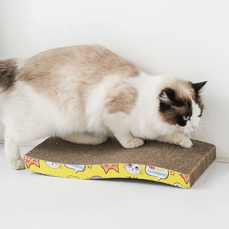 Corrugated Cardboard Cat Toys Cats Scratching Board Claws Grinder Paper Wear-resistant Scratcher Kitten Pets Supplies | Дом и сад