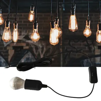 

Outdoor Home 4 M Lamp Line With Switch 5W Bulb 500Lm Aluminum Shell Bulb Supporting Solar Power System